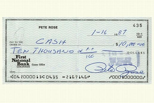 Pete Rose, recipient of lifetime MLB ban for betting, places first