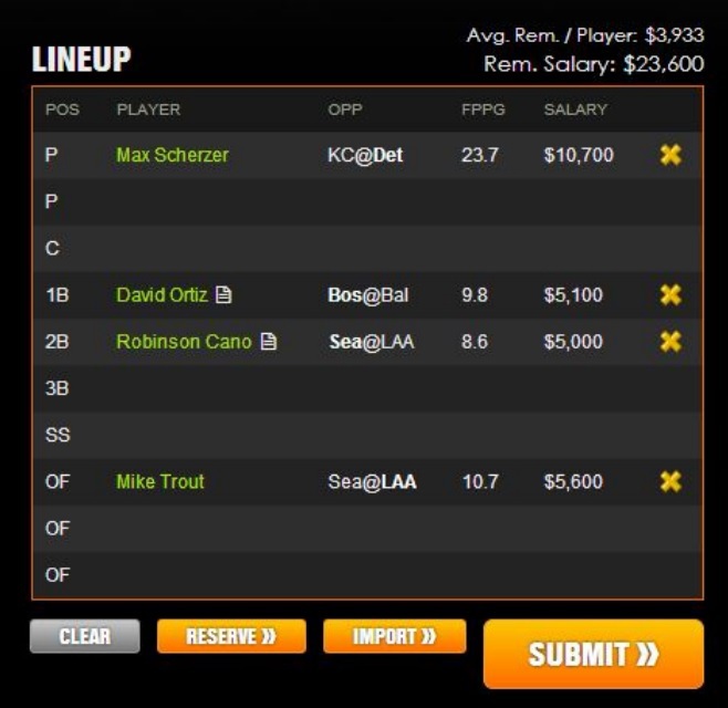 draftkings sportsbook baseball rules