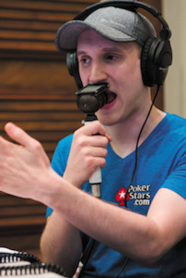 Jason Somerville broadcasting during the 2016 PokerStars Caribbean Adventure