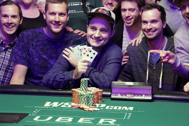 Laplante and Friends After Winning Bracelet