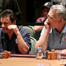 Miami John Cernuto (left) and T.J. Cloutier on Day 3 of the WPT Foxwoods World Poker Finals