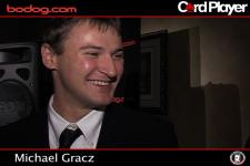 Michael Gracz receives "Best Breakthrough Player" at Card Player's Player of the Year awards show in Hollywood.