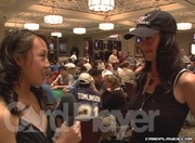 Shannon Elizabeth joins the top 8 finalists for the NBC National Heads-Up Poker Championship by defeating Barry Greenstein in round 3.