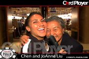 Jeanine Deeb talks with Chen and Jo Anne Liu