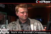 Mark Vos places his bracelet inside the Full Tilt showcase
