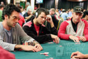 From left to right: Todd Phillips, Brian Powell, and Louis Werman on Day 2 of the 2007 Legends of Poker.