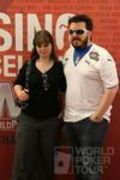 Annette Obrestad and Max Pescatori on day 1 of the WPT Spanish Championship