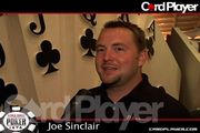 Joe Sinclair talks about his first WSOP experience