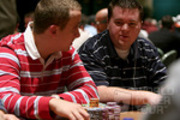 Matt Graham (left) and Eric "Rizen" Lynch on Day 2 of the WPT Foxwoods World Poker Finals