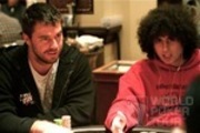 Nenad Medic (left) and Alex Jacob on Day 1b of the WPT Bellagio Doyle Brunson Five Diamond World Poker Classic