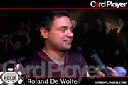 Roland De Wolfe prepares for the Shoot-Out final table