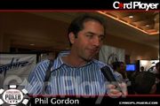 Phil Gordon makes it to the final table of the $1,000 No-Limit Hold'em Rebuy event.