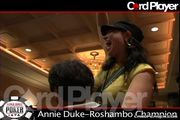 Annie Duke-Roshambo Champion
