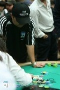 Jerry Yang is all in facing elimination on Day 1a of the WPT Bay 101 Shooting Star Tournament