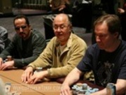 From left to right: Michael Farris, Natale Kuey, and Ted Forrest on Day 5 of the WPT Foxwoods Poker Classic