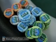 Erik Seidel's chipleading stack at the start of the final table for the WPT Foxwoods Poker Classic