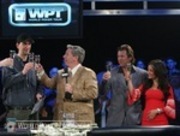 Mike Sexton leads a toast to congratulate WPT Foxwoods Poker Classic champion Erik Seidel