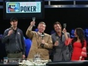 Mike Sexton leads a toast to congratulate WPT Foxwoods Poker Classic champion Erik Seidel