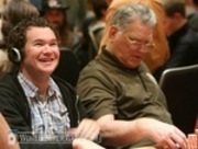 Bryan Devonshire (left) and T.J. Cloutier on Day 1b of the WPT World Championship