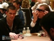 Gus Hansen (left) and Marcel Luske on Day 1b of the WPT World Championship