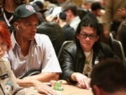 Phil Ivey (left) and Scotty Nguyen on Day 1b of the WPT World Championship