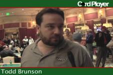 CardPlayer.com interviews Todd Brunson on the floor at the Bellagio's 4th Annual Five Diamond World Poker Classic.