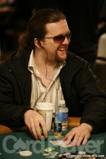 Adrian Walsh on Day One of Event 50 at the World Series of Poker