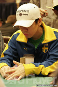 Akio Ishige on day four of the U.S. Poker Championship.