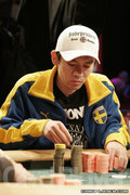 Akio Ishige at the final table of the U.S. Poker Championship.