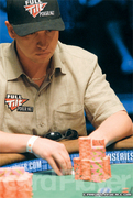 Alexander Kravchenko at the final table of the main event of the 2007 World Series of Poker