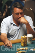 Bill Edler on Day 4 of Event 55 at the World Series of Poker