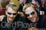 Michael Binger and Phil Laak on Day 1 of Event 13 at the World Series of Poker