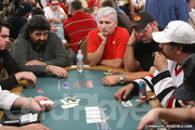 Paul Clark and Amir Vahedi Share a Table in Flight 1 of the 2006 WSOP Main Event