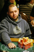 Cory Carroll on Day 4 of Event 55 at the World Series of Poker
