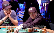Doug Kim and Jamie Gold on Day 7 of the 2006 WSOP Main Event
