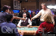Doug Kim and William Thorsson on Day 7 of the 2006 WSOP Main Event