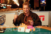 Michael Keiner after winning Event No. 14 at the 2007 World Series of Poker