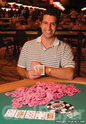 Saro Getzoyan after winning Event No. 18 at the 2007 World Series of Poker