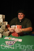 Ben Ponzio after winning Event No. 25 at the 2007 World Series of Poker