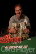 David Stucke after winning Event No. 27 at the 2007 World Series of Poker