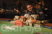 Shankar Pillai after winning Event No. 28 at the 2007 World Series of Poker