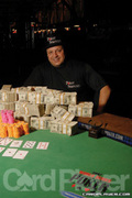 Jeffrey Lisandro after winning Event No. 32 at the 2007 World Series of Poker