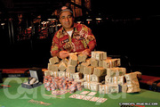 Freddy Deeb after winning Event No. 39 at the 2007 World Series of Poker