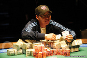 Michael Chu after winning Event No. 8 at the 2007 World Series of Poker
