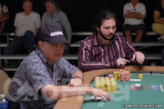 Mike Guttman and Nath Pizzolatto at the Final Table of the 2006 WSOP $2,500 Shorthanded NLH Event