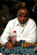 Hasan Habib on Day 2B of Event 55 at the World Series of Poker