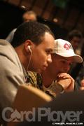 Phil Ivey and Noah Boekn on Day 1B at EPT London 2008