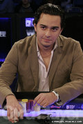 J.C. Alvarado at the final table of the World Poker Challenge.