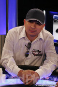 J.C. Tran at the final table of the World Poker Challenge.