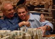 Chip Reese and his Son after winning the 2006 WSOP $50,000 HORSE event